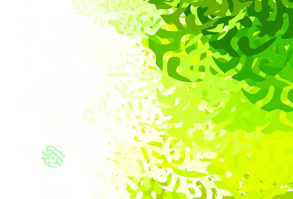 Açık Yeşil Kaotik Şekilli Sarı Vektör Şablonu Soyut Tarzda Rengarenk — Stok Vektör