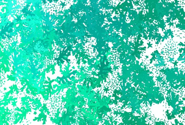 Hellgrünes Vektormuster Mit Zufälligen Formen Einfache Farbenfrohe Illustration Mit Abstrakten — Stockvektor