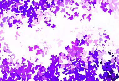 Rastgele şekilli açık mor vektör deseni. Rastgele şekillerle soyut tarzda dekoratif tasarım. Kartvizitiniz için modern tasarım.