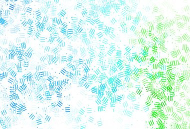 Açık mavi, tekrarlanan çubuklu yeşil vektör şablonu. Soyut şablon üzerinde çizgileri olan renkli, parlak bir illüstrasyon. Reklamınız, posteriniz, afişiniz için en iyi tasarım.