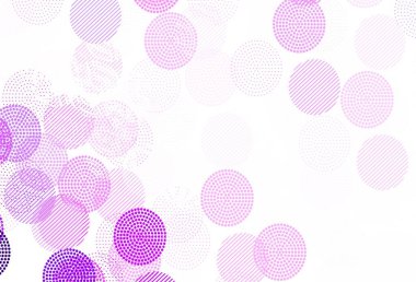 Açık Mor, daire şekilli pembe vektör düzeni. Renkli su damlaları olan modern soyut çizimler. Marka kitabınız için yeni şablon.