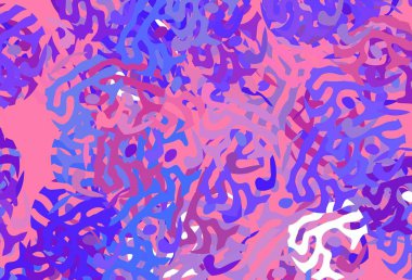 Açık pembe, soyut şekilli mavi vektör dokusu. Rastgele şekillerle soyut tarzda dekoratif tasarım. Web siteniz için basit tasarım.