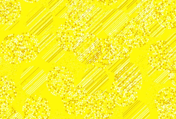 Layout Vetorial Amarelo Claro Com Formas Círculo Ilustração Com Conjunto — Vetor de Stock