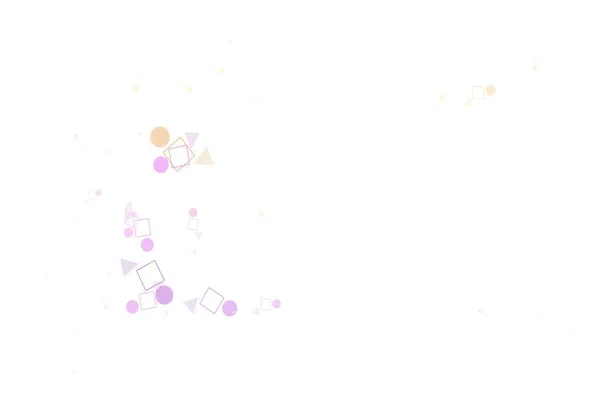 Ανοιχτό Ροζ Κίτρινο Διάνυσμα Φόντο Πολυγωνικό Στυλ Κύκλους Διακοσμητικό Σχέδιο — Διανυσματικό Αρχείο