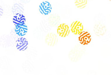 Kabarcıklı hafif çok renkli vektör arkaplanı. Soyut arka planda bulanık kabarcıklar ve renkli gradyan. Marka kitabınız için yeni şablon.