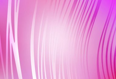 Açık pembe çizgili vektör arkaplanı. Eğri şekilli yepyeni renkli bir tasvir. İşiniz için en iyi tasarım.
