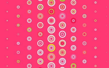 Açık pembe, baloncuklu sarı vektör arkaplan. Bulanık dekoratif tasarım baloncuklu soyut tarzda. Duvar kağıtlarının dokusu için desen.