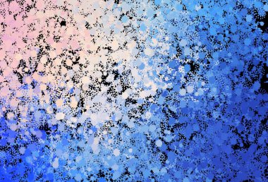 Koyu pembe, soyut şekilli mavi vektör arkaplan. Rastgele şekillerle soyut tarzda dekoratif tasarım. Bir cep telefonu için arka plan.