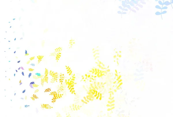 Светло Зеленая Желтая Векторная Раскладка Листьями Красочная Абстрактная Иллюстрация Листьями — стоковый вектор