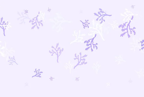 Light Purple Vektor Abstrakten Hintergrund Mit Sakura Bunte Abstrakte Illustration — Stockvektor