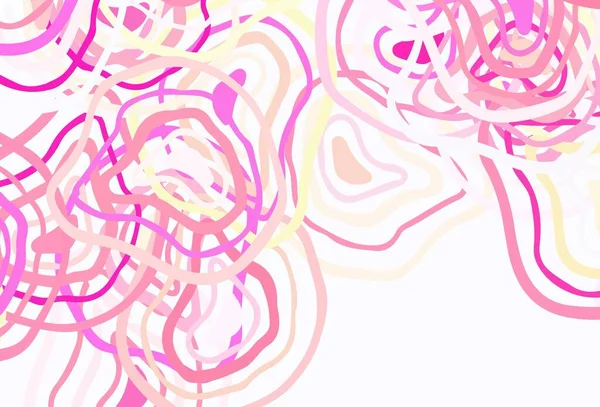 Світло Рожевий Жовтий Векторний Шаблон Яскравими Лініями Елегантна Яскрава Ілюстрація — стоковий вектор