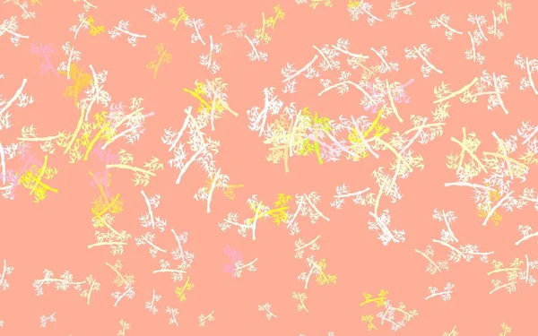 Vert Clair Motif Gribouillis Vectoriel Rouge Avec Branches Illustration Colorée — Image vectorielle