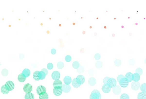 Světle Zelená Červené Vektorové Pozadí Bublinami Ilustrace Množinou Zářících Barevných — Stockový vektor