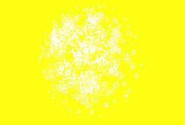 Bükülmüş çizgileri olan açık sarı vektör düzeni. Renkli çizgileri ve şekilleri olan bir örnek. Markan için yeni kompozisyon.