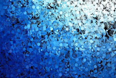 Memphis şekilli koyu mavi vektör arkaplan. Renkli rastgele şekillerle modern soyut illüstrasyon. Duvar kağıtları için zarif tasarım.