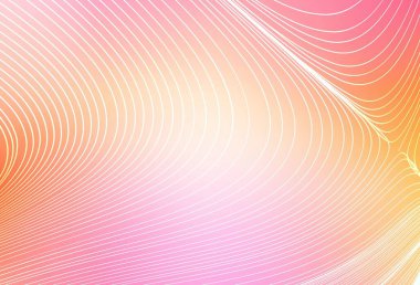 Açık Pembe, çizgileri olan sarı vektör şablonu. Soyut ve gradyan renkte renkli çizimler. Marka kitabı için şık bir desen.