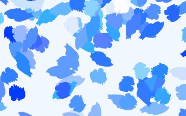 Rastgele biçimli açık mavi vektör deseni. Rastgele şekillerle soyut tarzda dekoratif tasarım. Duvar kağıtları için zarif tasarım.