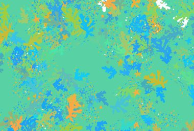 Açık mavi, soyut şekilli sarı vektör dokusu. Soyut gradyan şekilli basit renkli çizimler. İşiniz için en iyi akıllı tasarım.