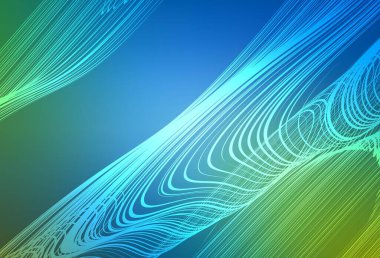 Açık Mavi, Yeşil vektör soyut parlak desen. Degradeli modern soyut illüstrasyon. İşletmeniz için yeni tasarım.