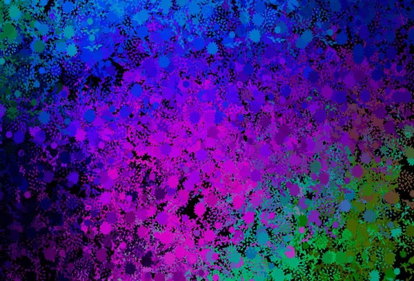 Dark Multicolor Vector Pattern Random Forms Colorful Chaotic Forms Gradient — Stock Vector
