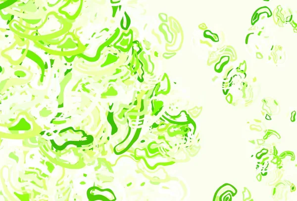 Hellgrüne Gelbe Vektorschablone Mit Chaotischen Formen Illustration Mit Farbenfrohen Verlaufsformen — Stockvektor