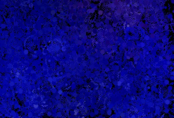 Темно Синий Векторный Узор Случайными Формами Простая Красочная Иллюстрация Абстрактными — стоковый вектор