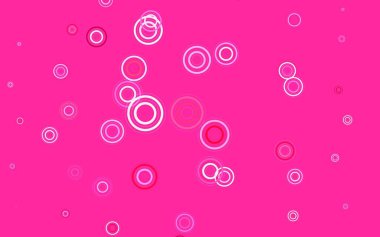 Açık Mor, diskli pembe vektör dokusu. Doğa tarzında renkli baloncuklu soyut illüstrasyon. Marka kitabınız için yeni şablon.