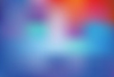 Açık mavi, kırmızı vektör soyut bulanık görünüm. Gradyan tasarımlı, soyut, ışıltılı çizimler. Tasarımlar için arka plan.