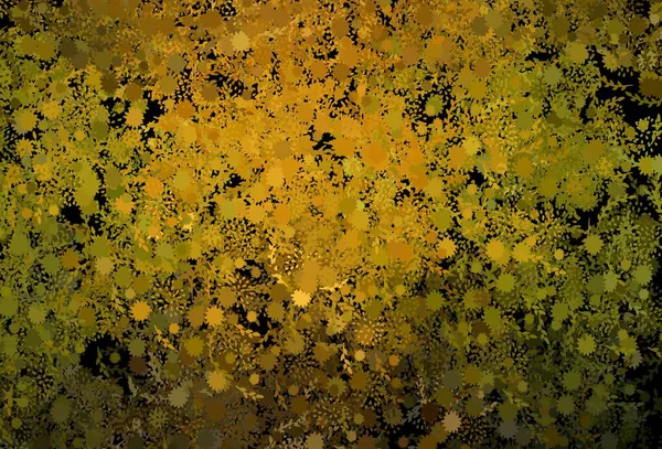 Verde Oscuro Fondo Vector Amarillo Con Formas Memphis Ilustración Abstracta — Archivo Imágenes Vectoriales