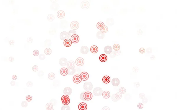 Hellrote Vektorschablone Mit Kreisen Unscharfe Blasen Auf Abstraktem Hintergrund Mit — Stockvektor