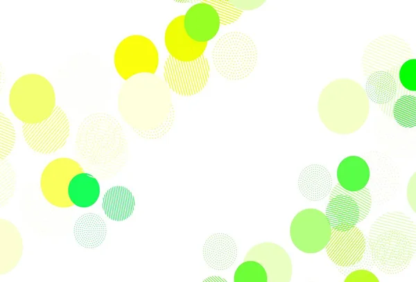 Verde Claro Padrão Vetorial Amarelo Com Esferas Ilustração Abstrata Moderna — Vetor de Stock
