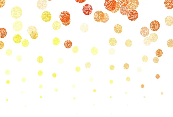 Light Red Yellow Vector Backdrop Dots Modern Abstract Illustration Colorful — Stock Vector