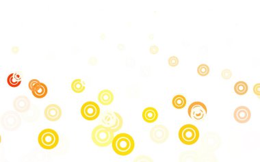 Açık Turuncu vektör arkaplan ve noktalar. Parlak renkli soyut çemberlerin olduğu bir resim. Marka kitabınız için yeni şablon.