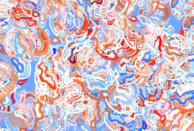 Açık mavi, Memphis şekilli kırmızı vektör arkaplan. Soyut gradyan şekilli basit renkli çizimler. İşiniz için en iyi akıllı tasarım.