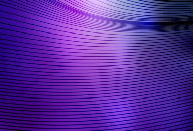 Açık Mor, eğri çizgileri olan pembe vektör düzeni. Basit eğri biçiminde parlak renkli bir illüstrasyon. Broşürler, broşürler için doku.