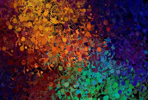 Тёмный Многоцветный Векторный Шаблон Хаотичными Формами Простая Красочная Иллюстрация Абстрактными — стоковый вектор