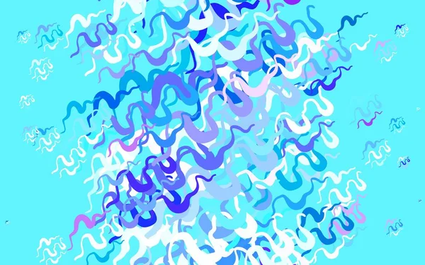 Lichtroze Blauwe Vector Sjabloon Met Lijnen Een Glanzende Illustratie Die — Stockvector