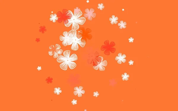 Fondo Abstracto Vectorial Rojo Claro Con Flores Ilustración Creativa Estilo — Archivo Imágenes Vectoriales