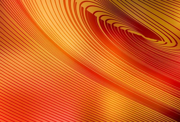 Fond Vectoriel Orange Clair Avec Lignes Courbes Illustration Créative Demi — Image vectorielle