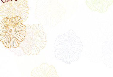 Yapraklı Light Multicolor vektör soyut arkaplan. Karalama tarzında çiçekli soyut illüstrasyon. Duvar kağıtları, boyama kitapları için desen.