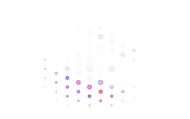 Açık yeşil, noktalı kırmızı vektör arkaplanı. Bulanık yağmur damlaları olan soyut bir çizim. Fütürist reklamlar ve kitapçıklar için şablon.