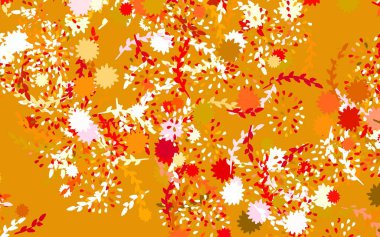 Açık yeşil, çiçekli kırmızı vektör karalama arkaplanı çiçekli zarif parlak bir çizim. Web siteniz için Doodle tasarımı.