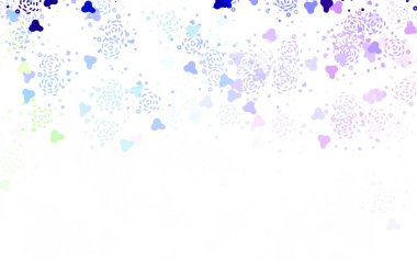 Soyut şekilli ışık çok renkli vektör arkaplanı. Soyut tarzda rengarenk gradyan şekilleri olan bir resim. İşiniz için en iyi akıllı tasarım.