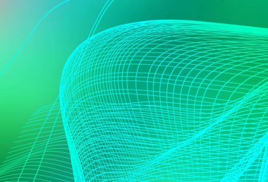 Açık yeşil vektör soyut parlak şablon. Gradyan ile modern soyut çizim. Marka kitabı için zarif bir arkaplan.