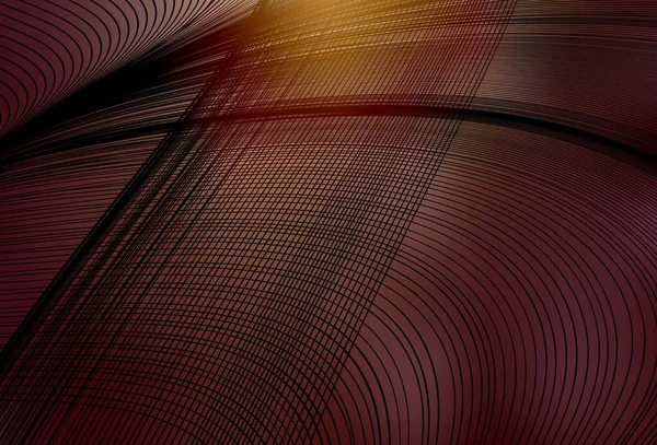 Світло Червоний Жовтий Векторний Шаблон Вигнутими Лініями Елегантна Яскрава Ілюстрація — стоковий вектор