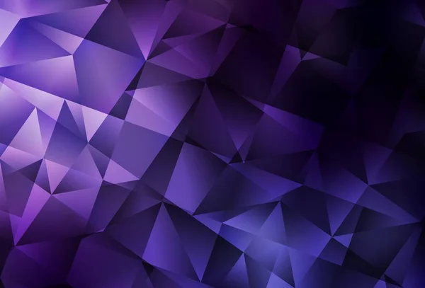 Fond Polygonal Vecteur Violet Foncé Illustration Polygonale Brillante Composée Triangles — Image vectorielle