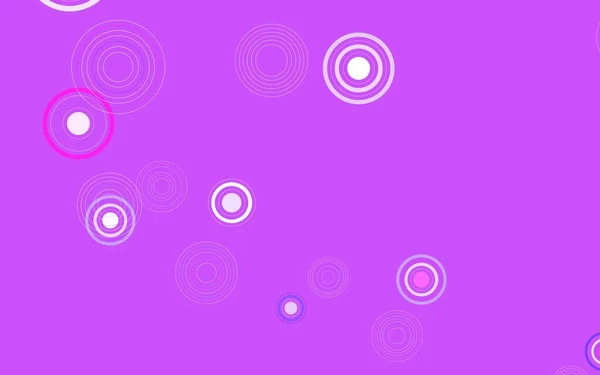 Light Purple Layout Vettoriale Rosa Con Forme Circolari Illustrazione Astratta — Vettoriale Stock