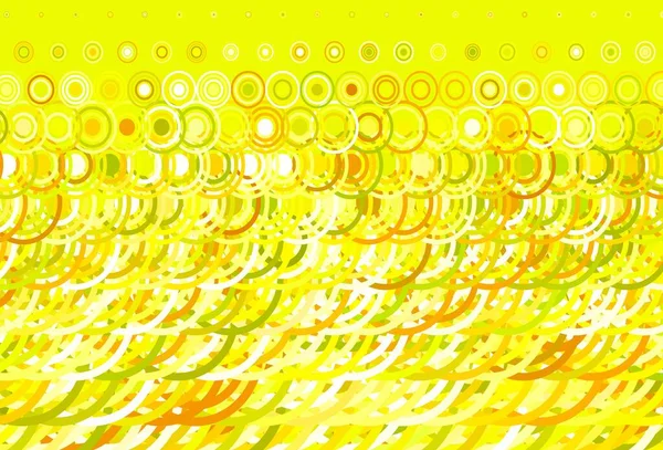 Светло Зеленая Желтая Векторная Компоновка Кружочками Блестящие Абстрактные Иллюстрации Красочными — стоковый вектор