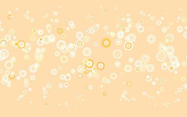 Küreli hafif turuncu vektör deseni. Renkli su damlaları olan modern soyut çizimler. Güzel web siteleri için desen.