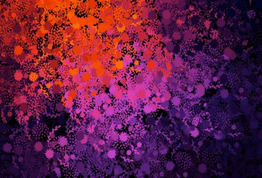 Koyu pembe, kaotik şekilli kırmızı vektör şablonu. Renkli rastgele şekillerle modern soyut illüstrasyon. Duvar kağıtları için zarif tasarım.